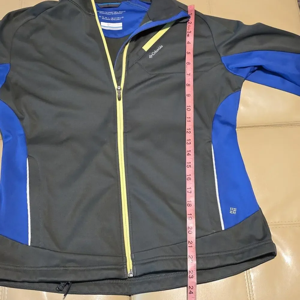 Columbia Onmi-Shield Omni-Wind Block Zip Stretch Jacket Womens Size Large